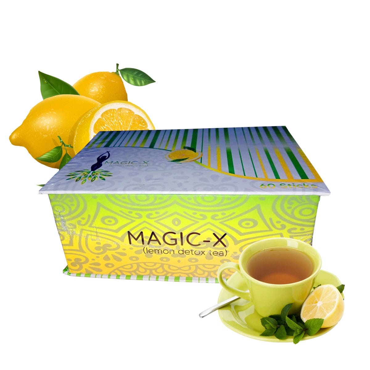 Magic X Detox Lemon Tea – Natural Herbal Slimming 60 Bags | Refresh