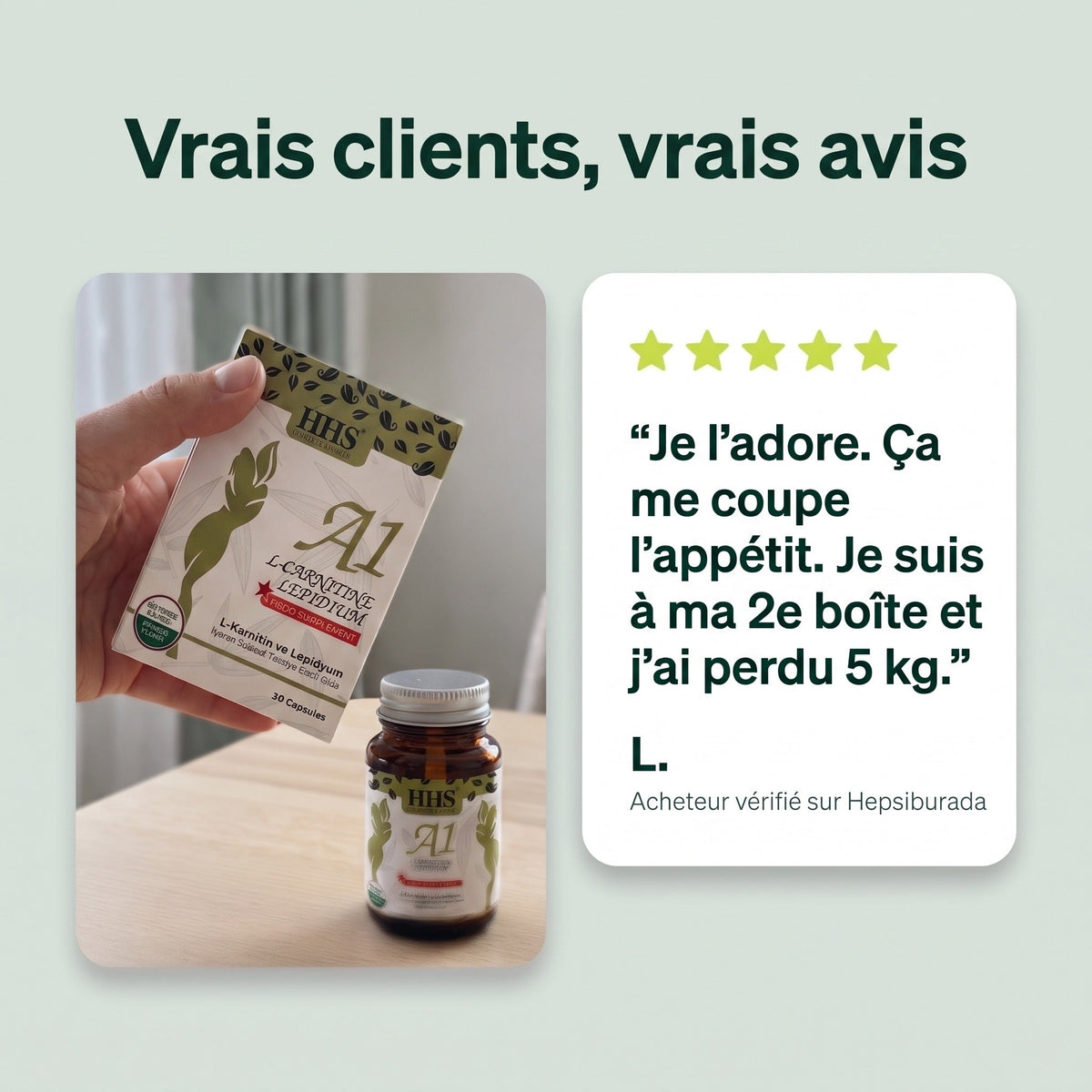 HHS A1 Gélule : de vrais acheteurs, de vrais mots