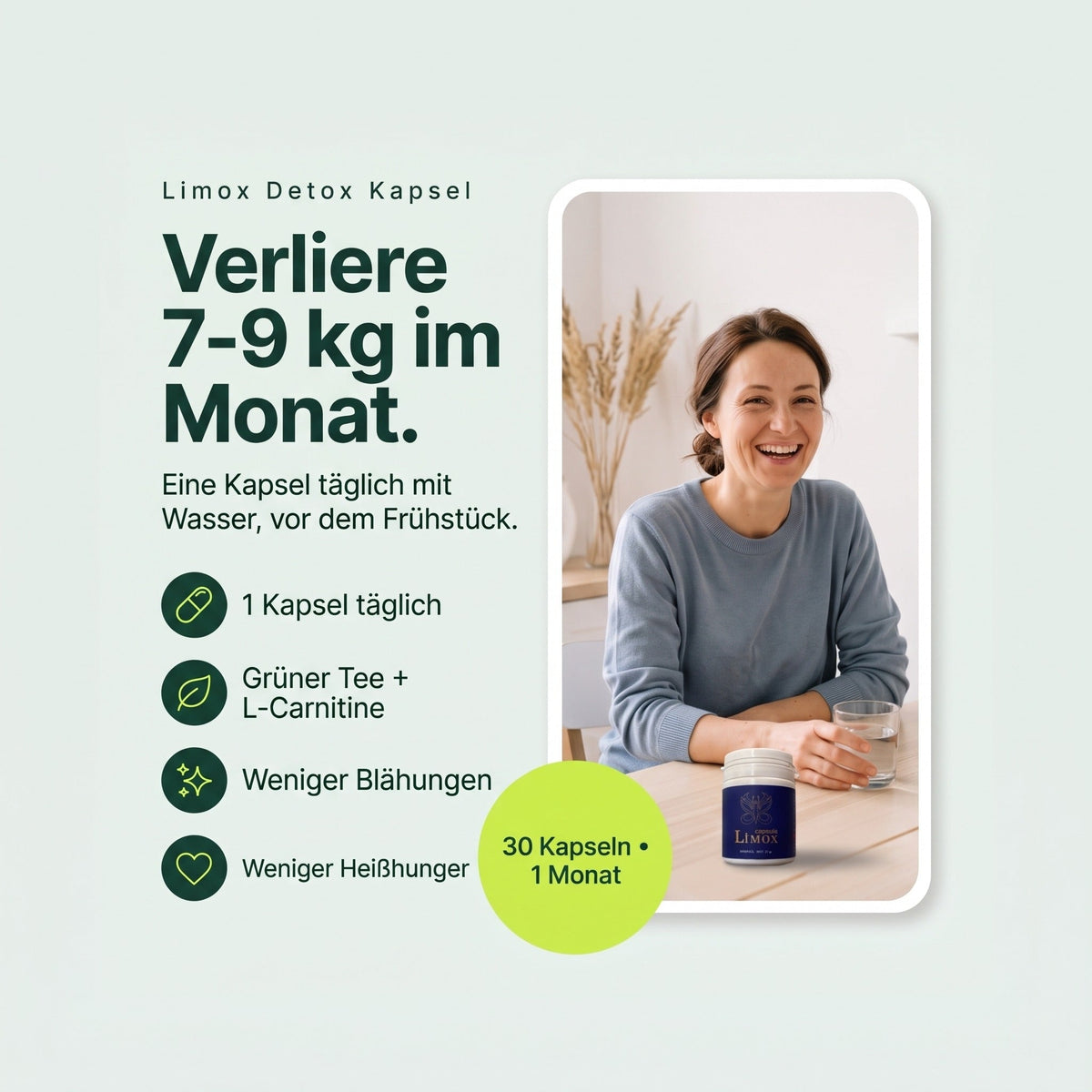 Lose 7-9 kg in a month.