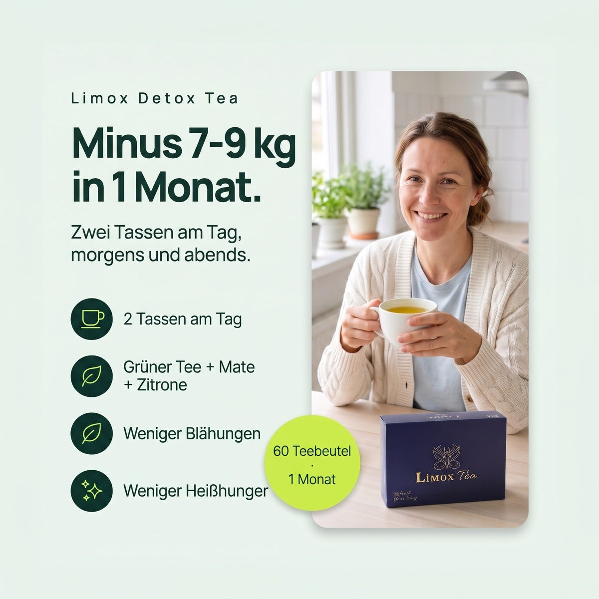 Lose 7-9 kg in a month.