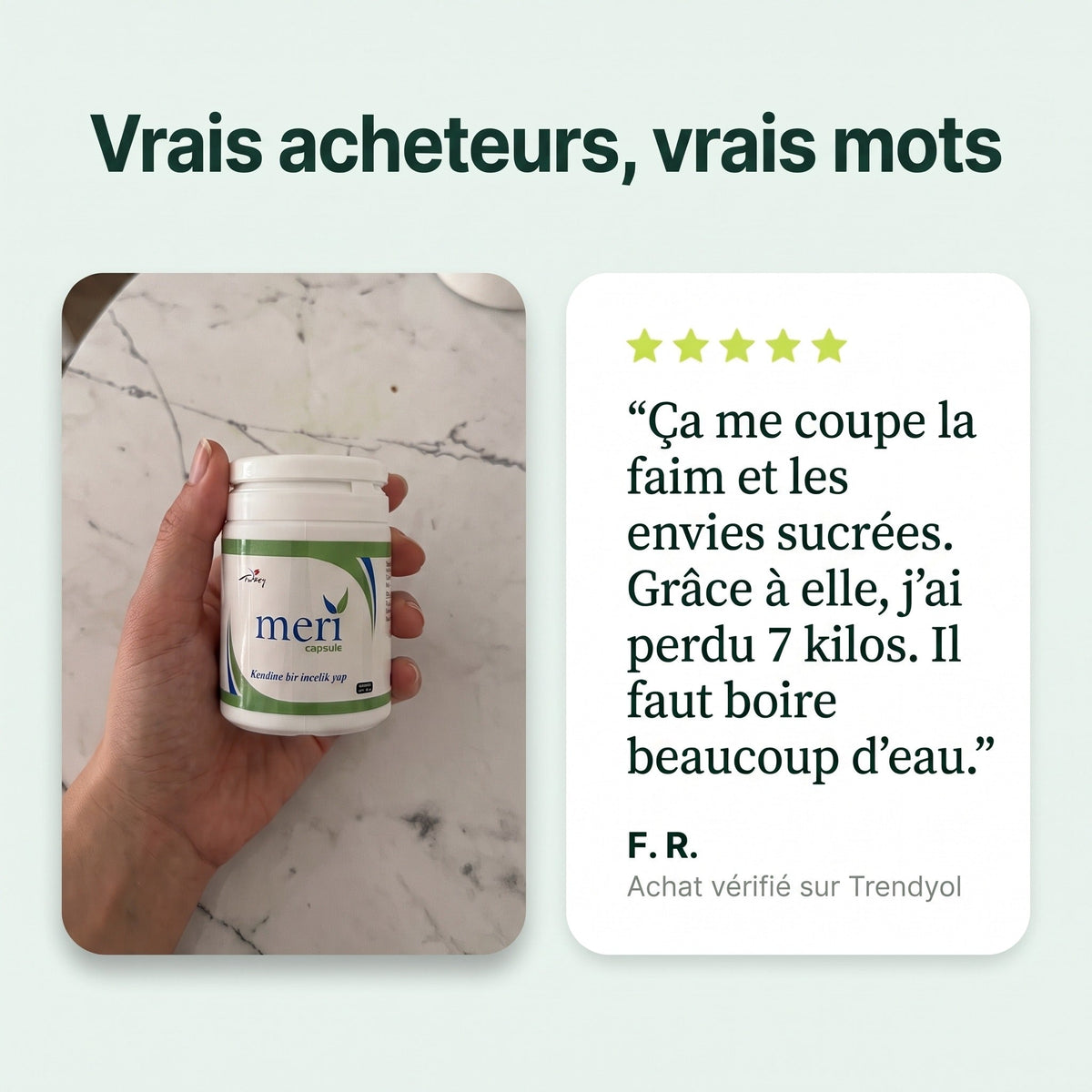 Meri Detox Gélule : de vrais acheteurs, de vrais mots