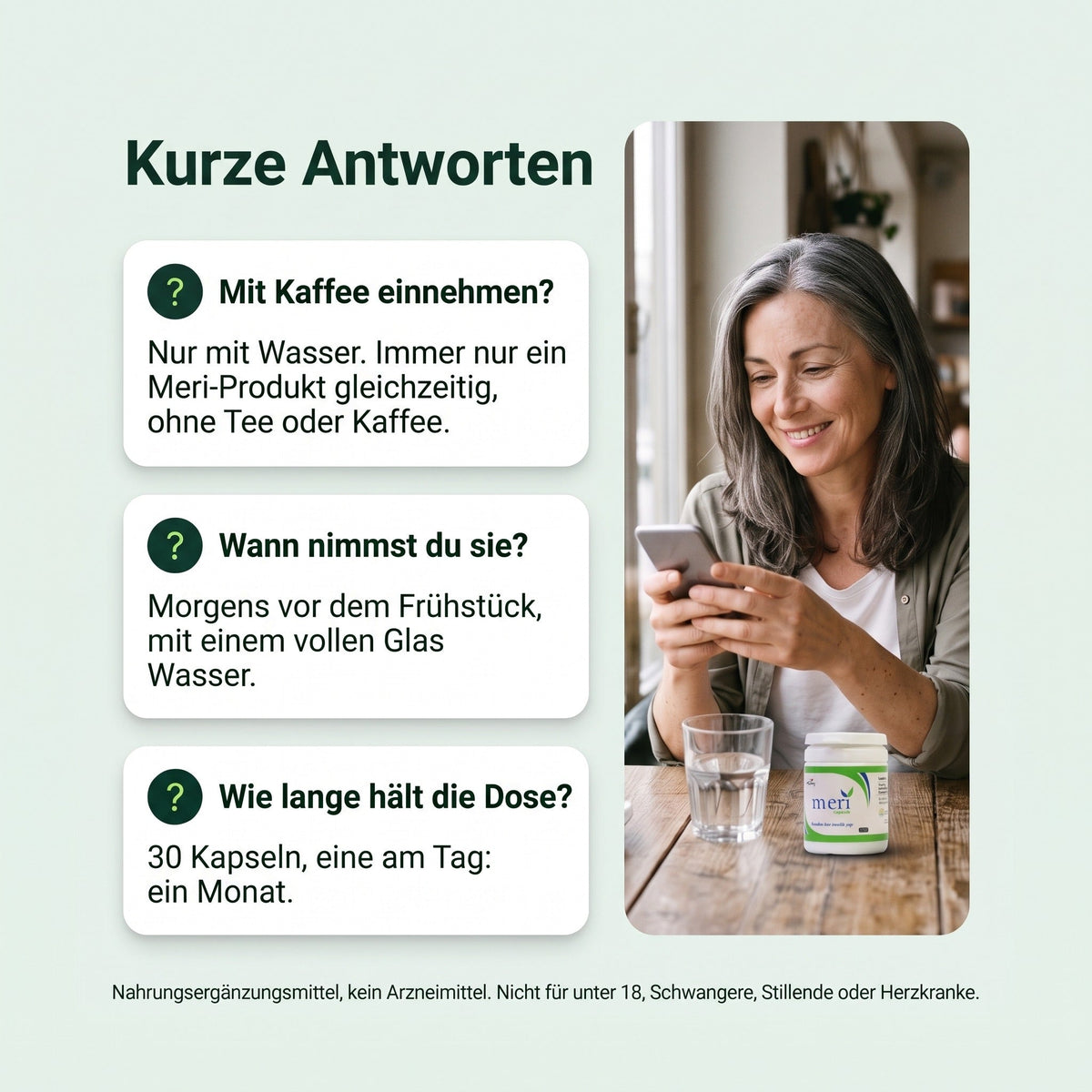 Meri Detox Kapsel: Kurze Antworten